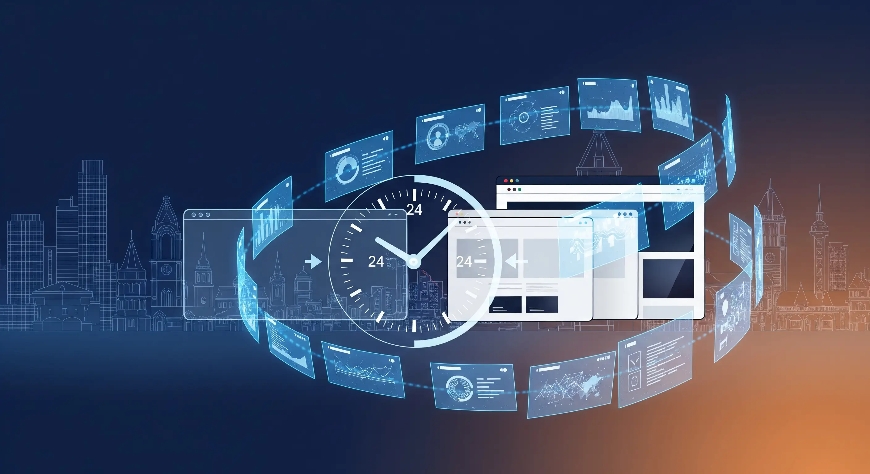 AI-powered website builder dashboard showing automated site generation for Canadian businesses