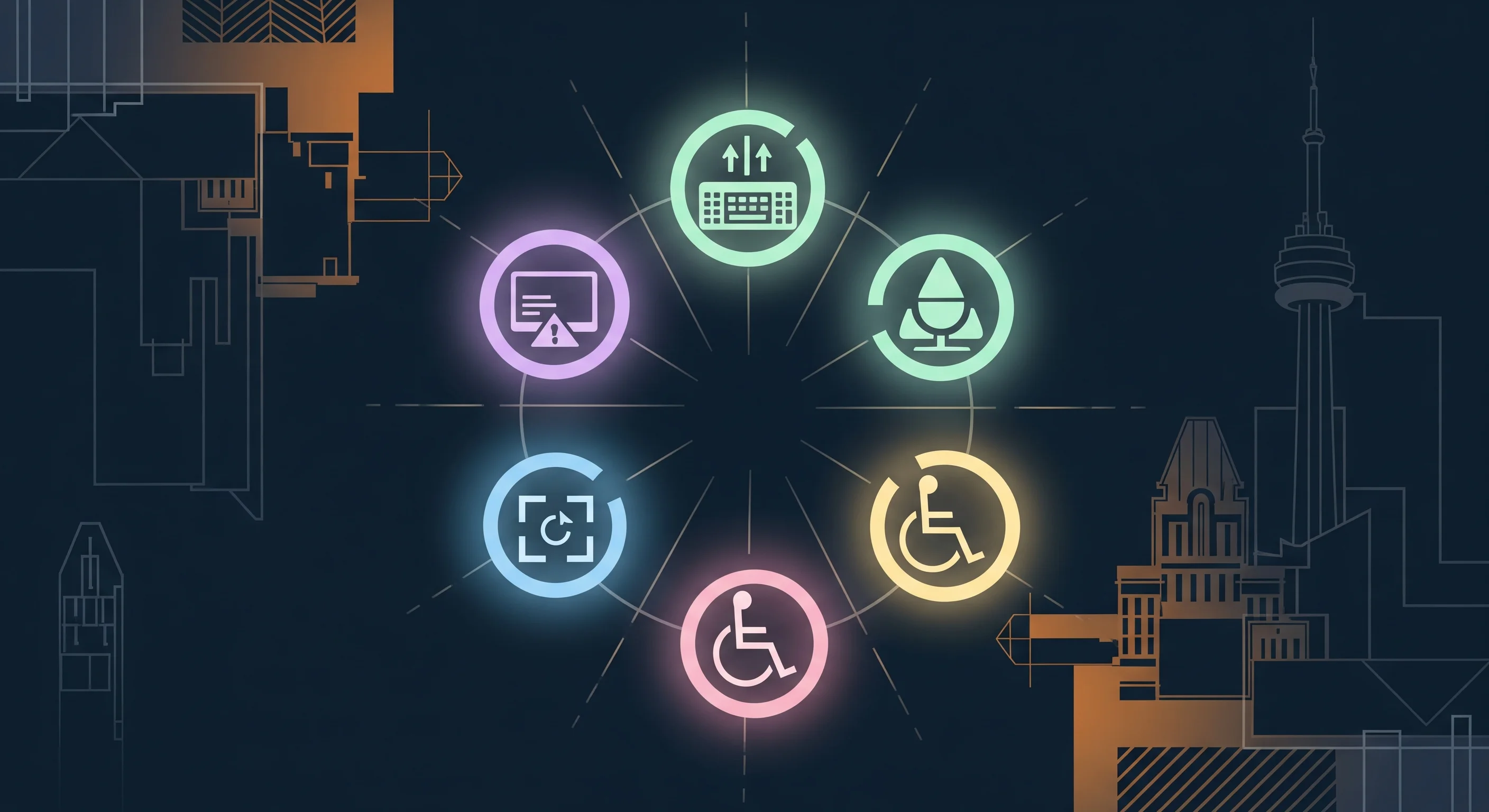 WCAG 2.2 accessibility audit results showing AODA compliance for an Ontario business website