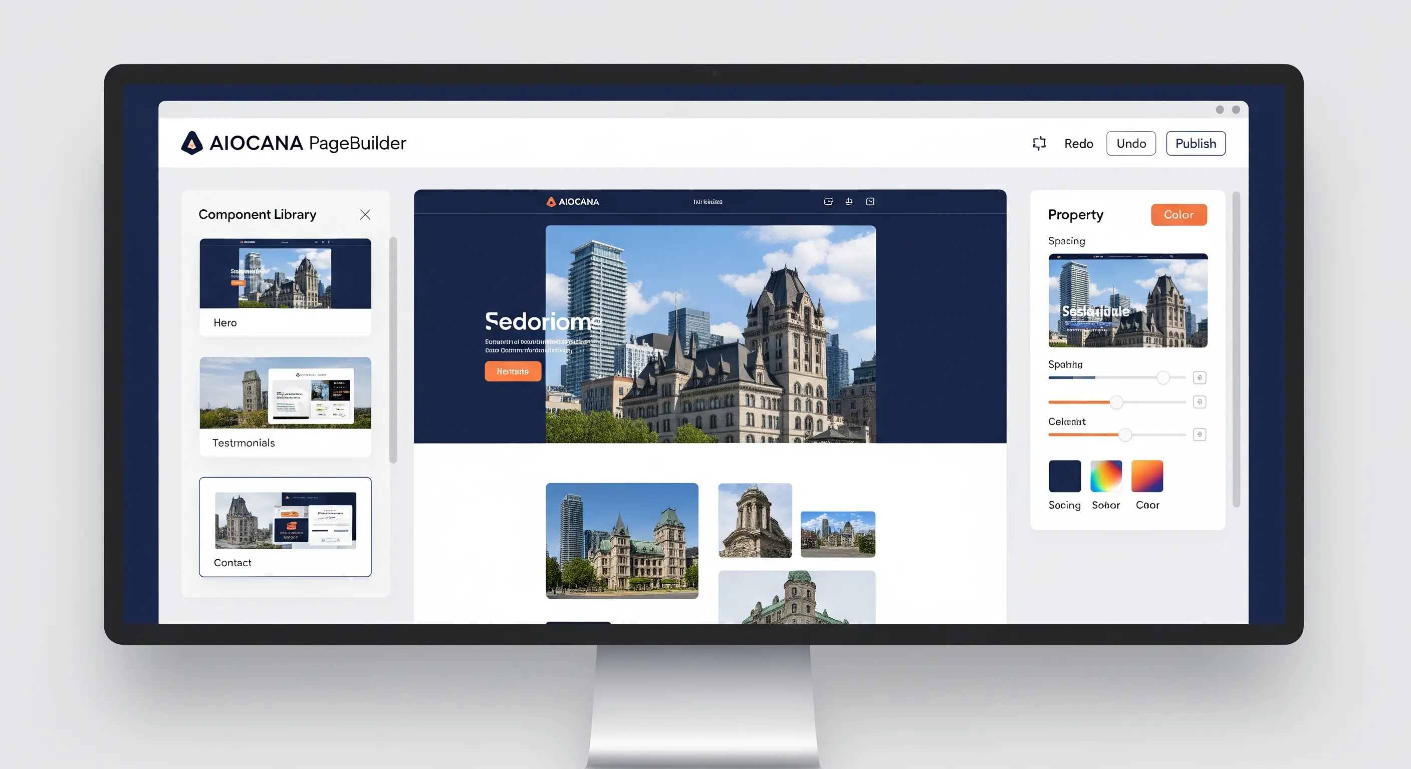 AI Website Builder feature interface screenshot