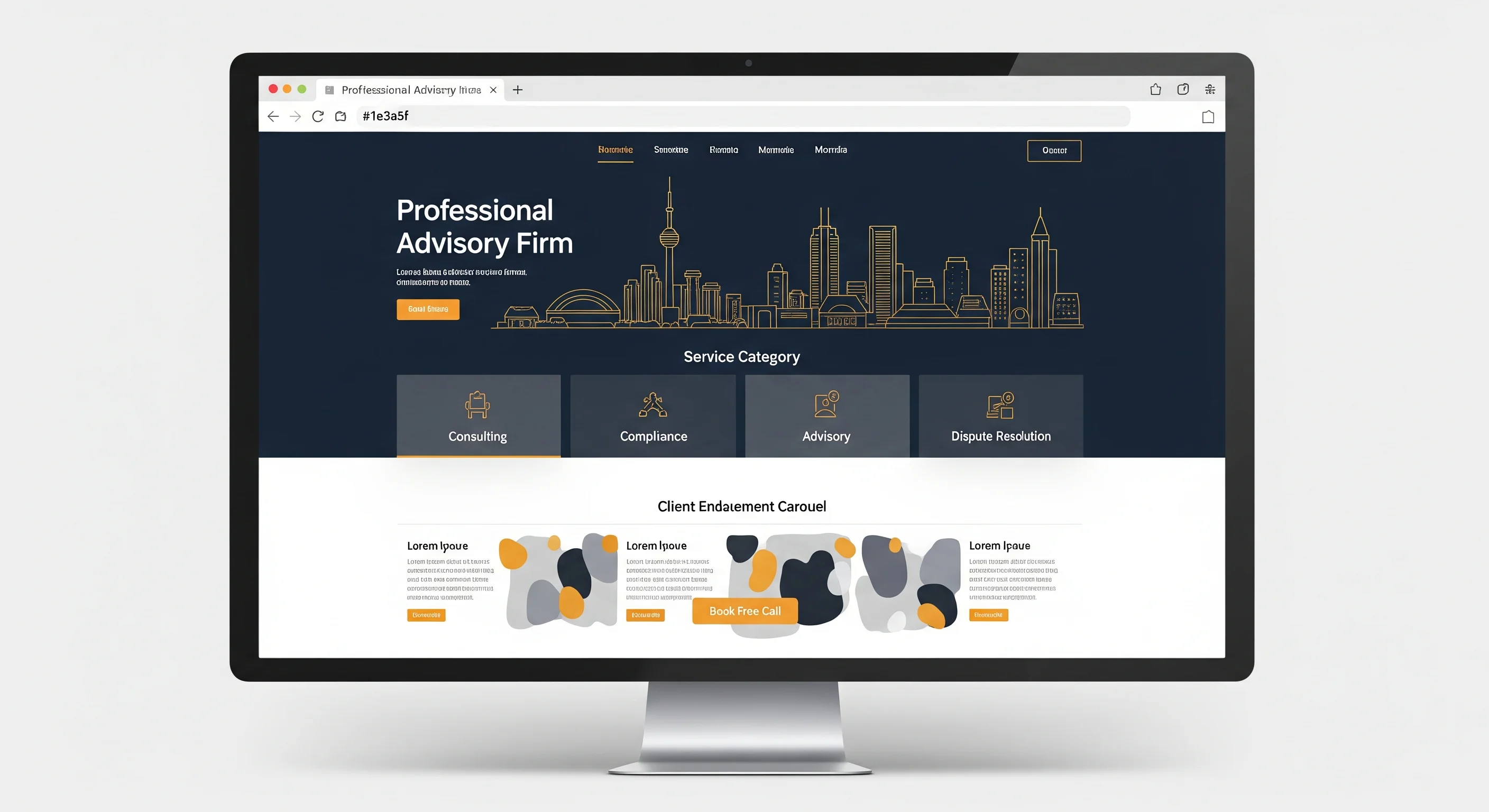 Legal website template โ AI-optimized design with booking and analytics