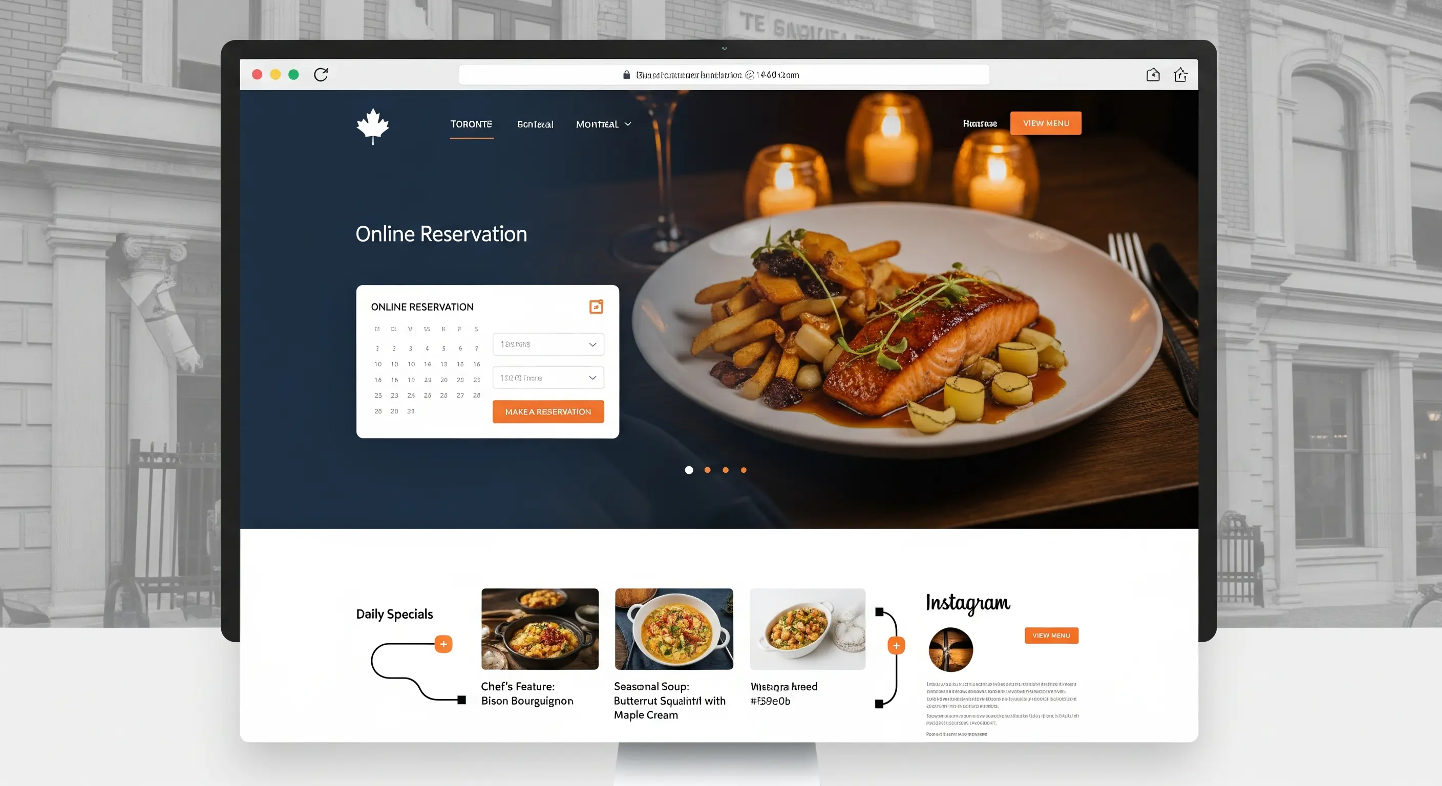 Restaurant website template โ AI-optimized design with booking and analytics