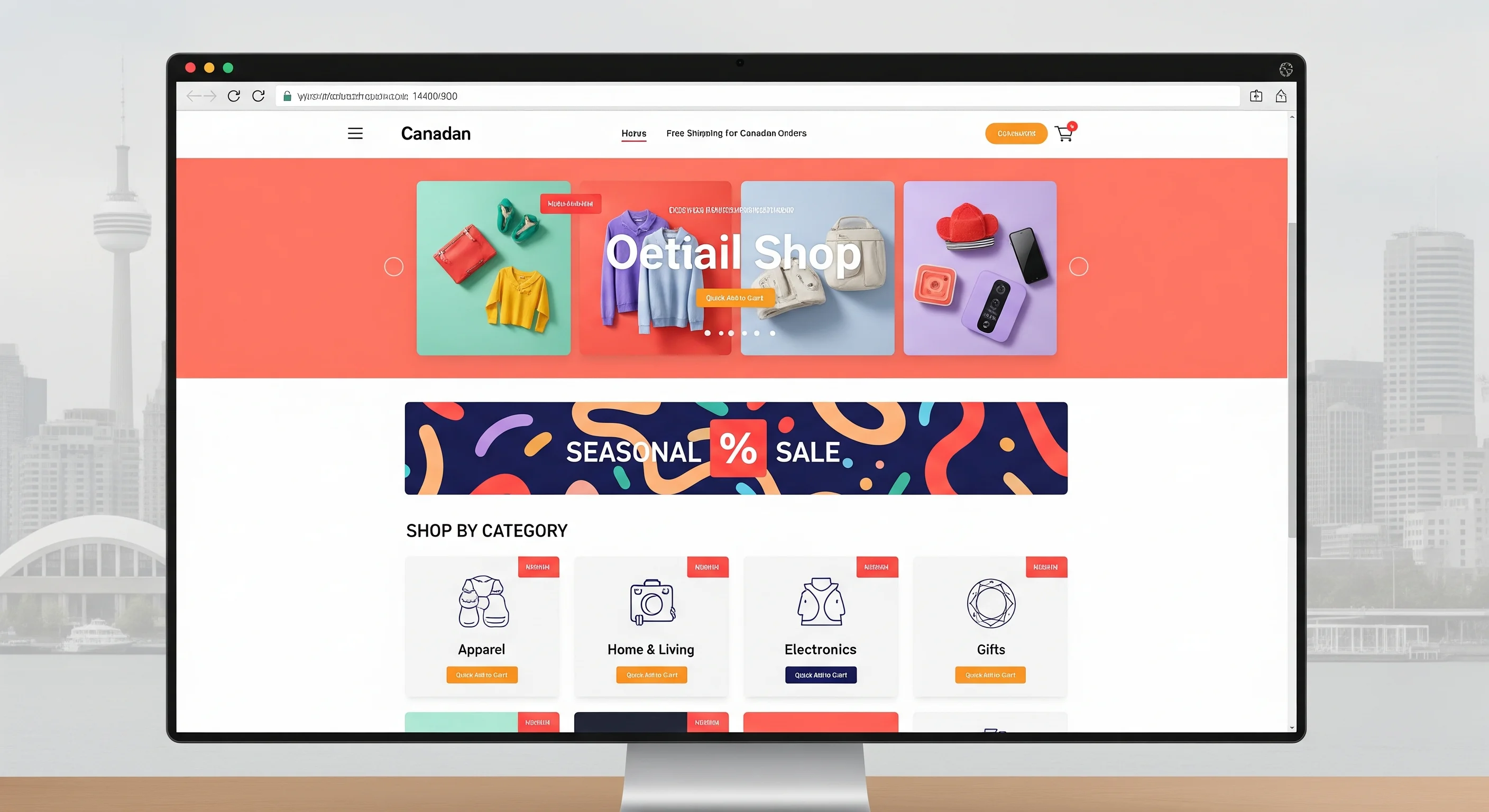 Retail website template โ AI-optimized design with booking and analytics